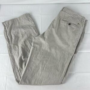 Lacoste Linen Blend Pants Beige Made in France Size 46 (US 36)
